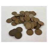 (50) Wheat Pennies: 1936, 1944, 1950-54, 1958 and