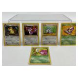 5 Pokemon First Edition Trading Cards