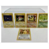 5 Pokemon First Edition Trading Cards