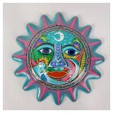 Sun & Moon Face Folk Art Sign/ Wall Art 9"