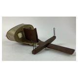 Metal Stereo Viewer with Floral Engravings