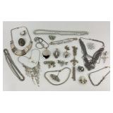 Silver Toned Costume Jewelry Pendants, Necklaces,