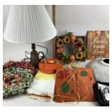 Home Decor Items with Lamp, Seasonal Wreaths