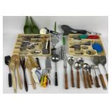 Large lot Kitchen Utensils, 2 Organizers