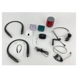Headphones, Bluetooth Speaker, Wired Earbuds