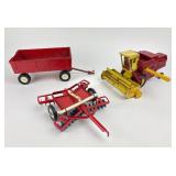 New Holland Combine, Ertl Wagon, plow