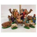 Hand-Painted Nativity Scene Figures