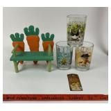 Shrek Themed Drinking Glasses, Decorative Bench