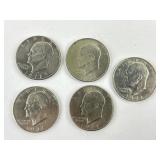 Eisenhower 1971 D and unmarked qty 5