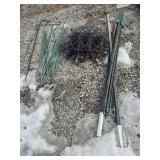 Plastic & Metal Garden Stakes And Metal Fencing