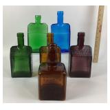 Colored Glass Whiskey Bottles