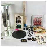 Mirrored Columns, Vinyl Records, Oil Lamp