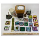 Goebel Figurines, Longaberger Recipe Basket, Boy&G