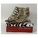 Hot Tomato Gold Wedge Sandals