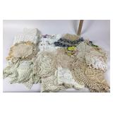 Crocheted Doilies, Embroidered Linens