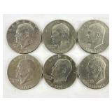 Eisenhower 1776-1076 Half Dollars qty 6