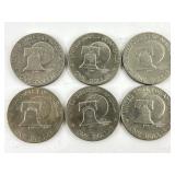 Eisenhower 1776-1076 Half Dollars qty 6
