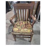 Wood Side Chair With Cushion