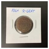 1864 U.S. Two-Cent Coin