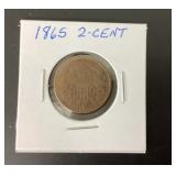 1865 Two-Cent Coin