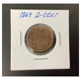 1864 U.S. Two-Cent Coin