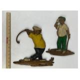 Sexton 1967 Cast Metal Golfer Plaques