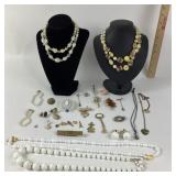 Costume Jewelry Necklaces, Brooches, Earrings +