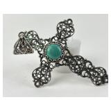 DGS .925 Turkey cross pendant, 11.00g TW