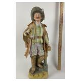 Bisque Porcelain Figurine Of Man With Horn