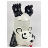 Silly Panda Handstand Ceramic Cookie Jar