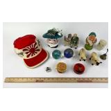 Novelty Cap, Figurines, Tin, Miniature Bell