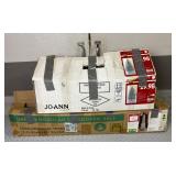 2 silver prelit Christmas Trees, 4, 6 Ft