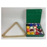Billiard Balls With Rack