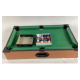 Tabletop Pool Table With Billiard Balls
