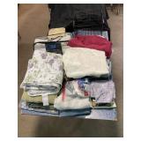Linens, Quilt, Tablecloths, Towels, Wire Basket