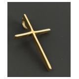 Gold Pendant Cross Marked 14K