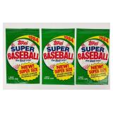 3- 1984 Topps Super-size Baseball Card Packs NOS