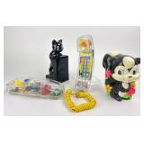 Conair Clear Plastic Phone, Lady Skunk, Black Cat