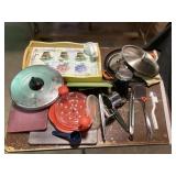 Kitchen Utensils, Lids, Serving Tray, Marbled Ston