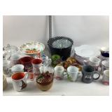 Ceramic Mugs, Plates, Bowls, Glassware