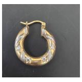CJ 10k Gold Single Hoop Earring