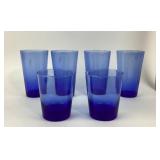 Cobalt Blue Glass Tumblers, Drinking Glasses