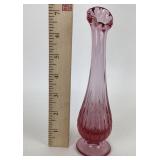 Fenton Ribbed Faberge Bud Vase