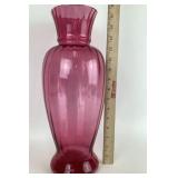 Fenton Cranberry Glass Vase