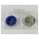 Sealed Uncirculated Silver Dollar, 1972, Coin