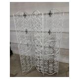 Wrought iron folding screen