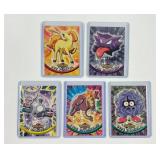 5 Vintage Pokemon Topps Trading Cards