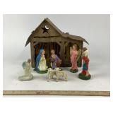 Nativity Scene Figures With Stable