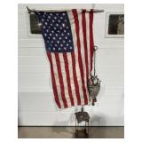 American flag, garden decor