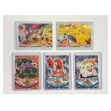 5 Vintage Pokemon Topps Trading Cards